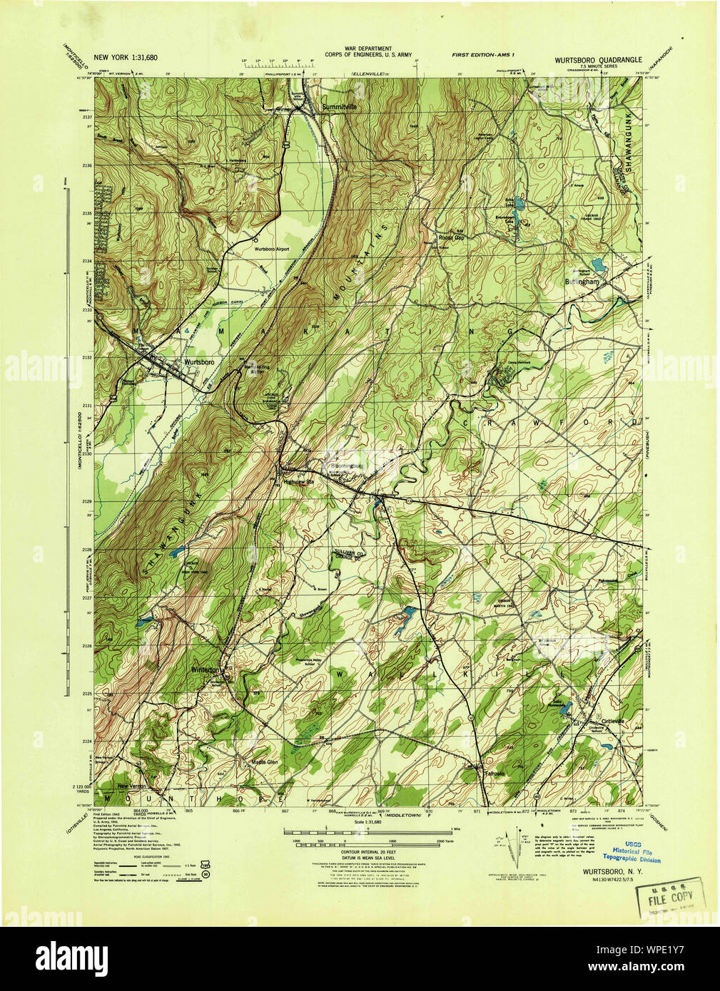 Map of wurtsboro hires stock photography and images Alamy