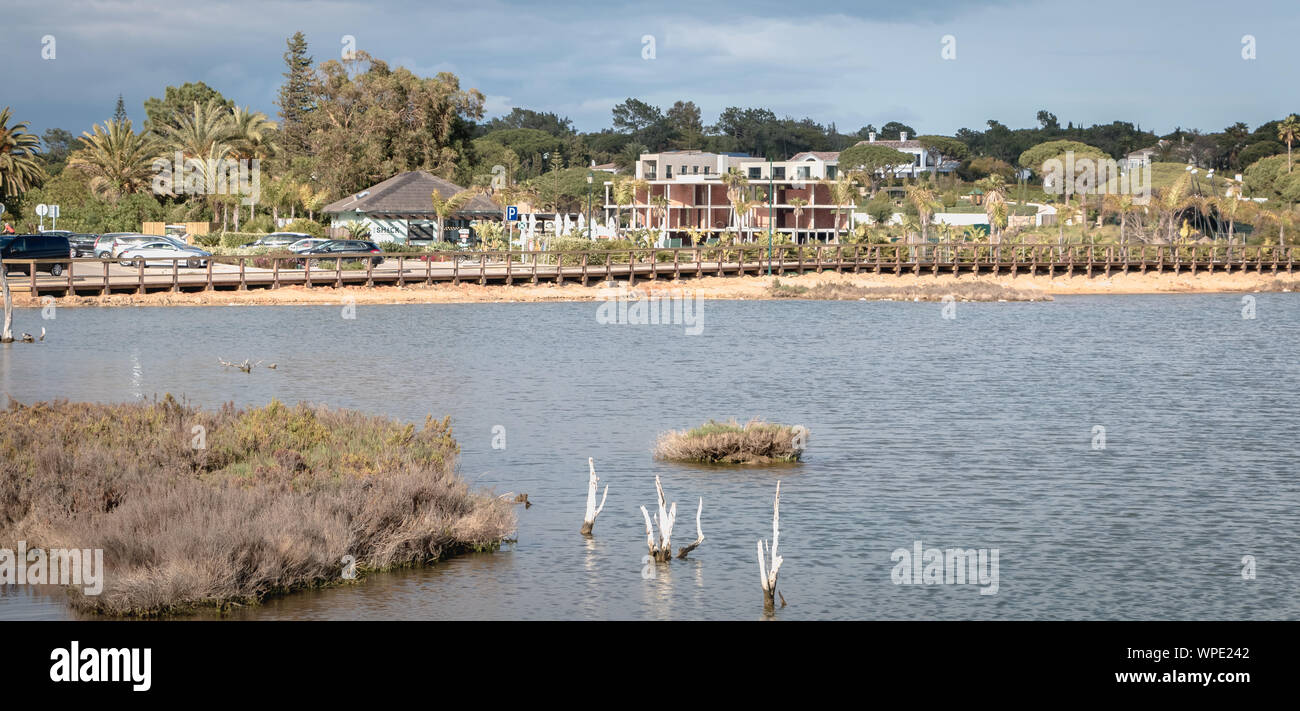 Quinta do Lago, Portugal May 2, 2018 view of the lake of Quinta do