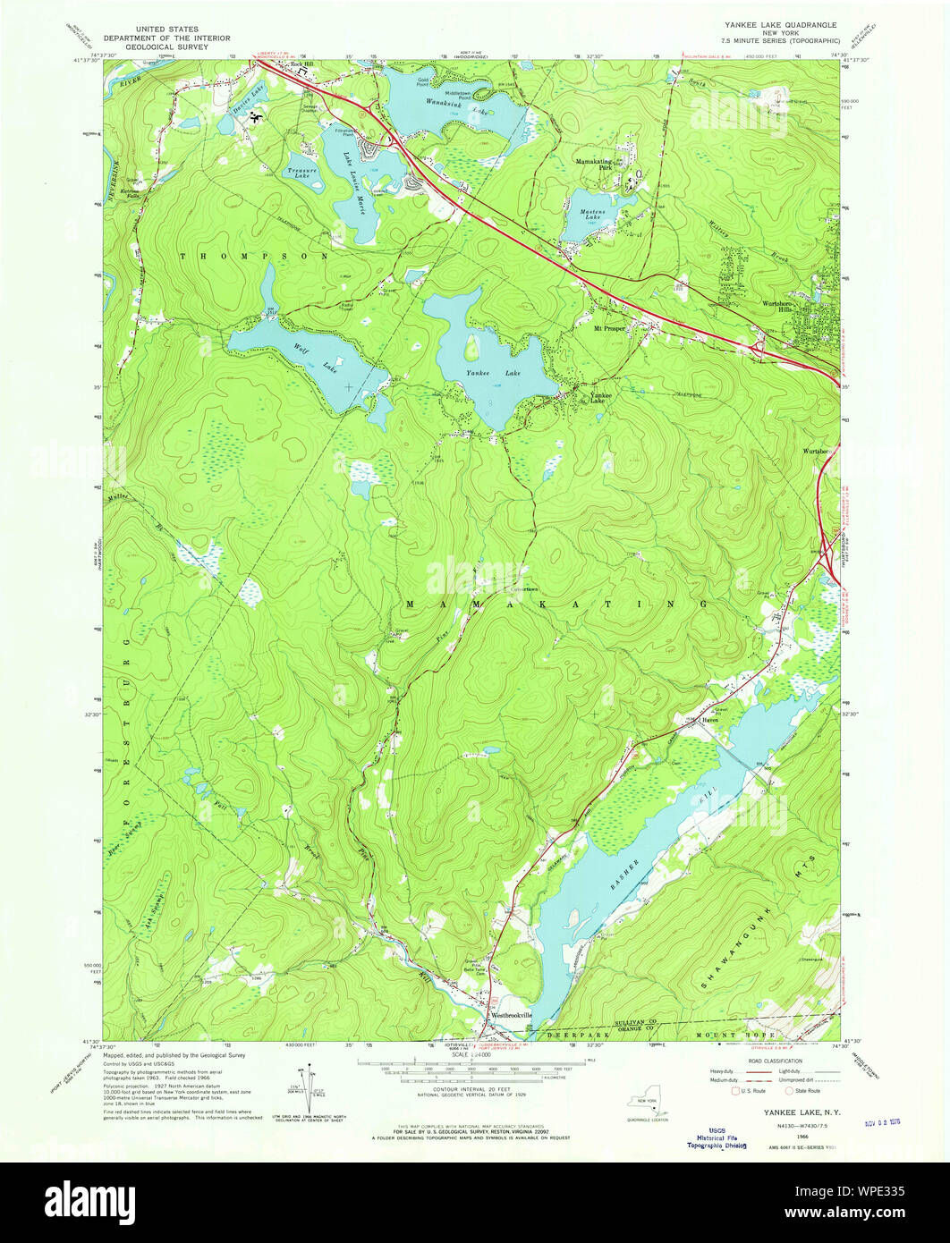 New York NY Yankee Lake 140392 1966 24000 Restoration Stock Photo Alamy