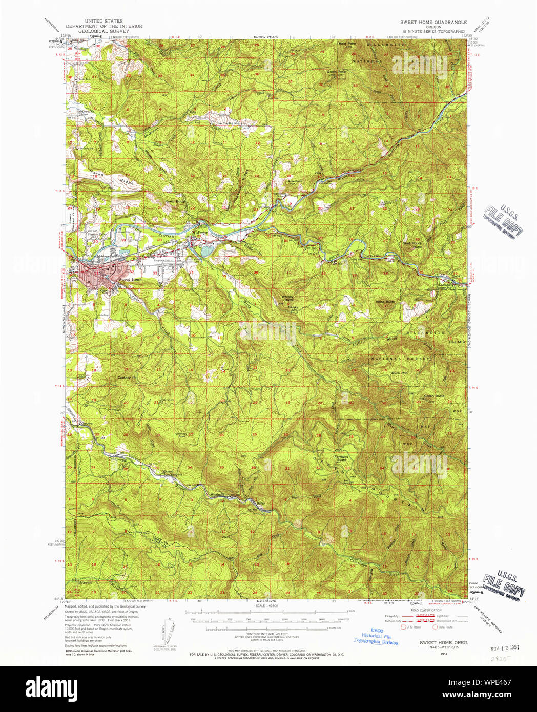 Map of sweet home oregon Cut Out Stock Images & Pictures Alamy