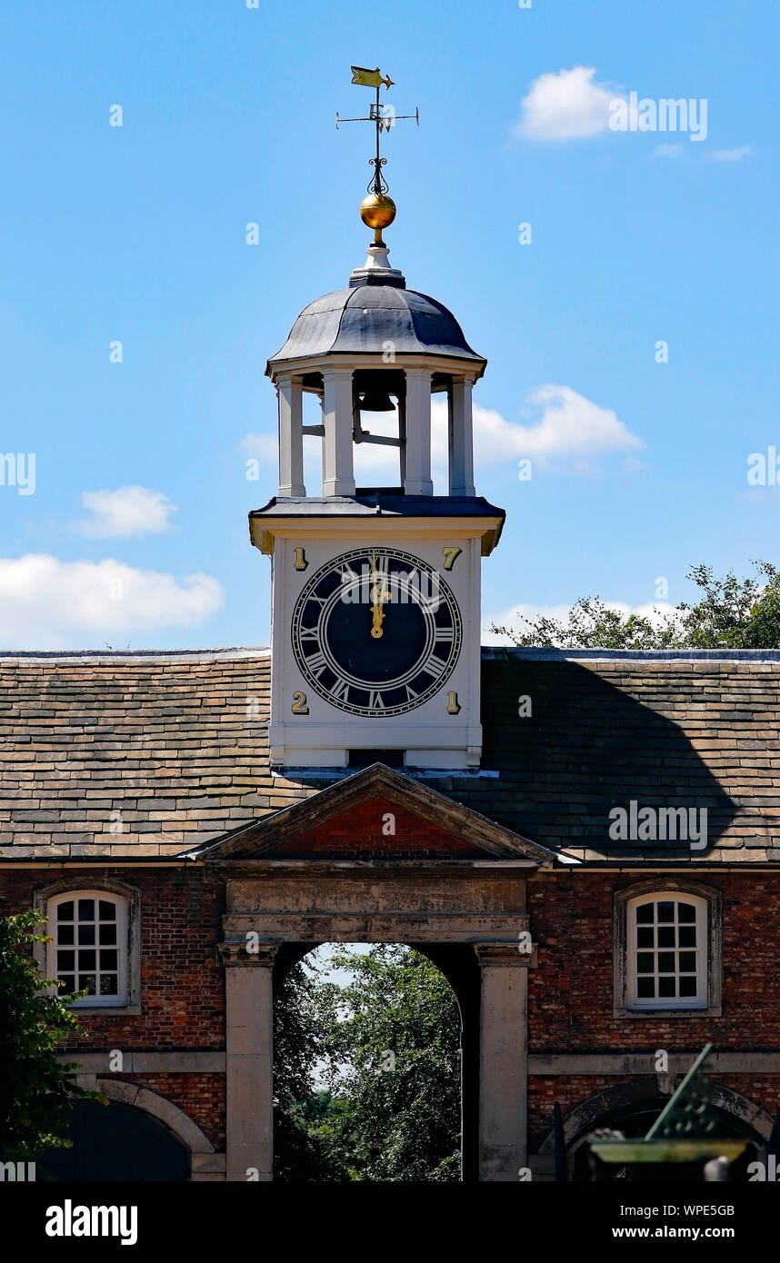 Clock Tower at National Trust property, Dunham Massey Stock Photo Alamy