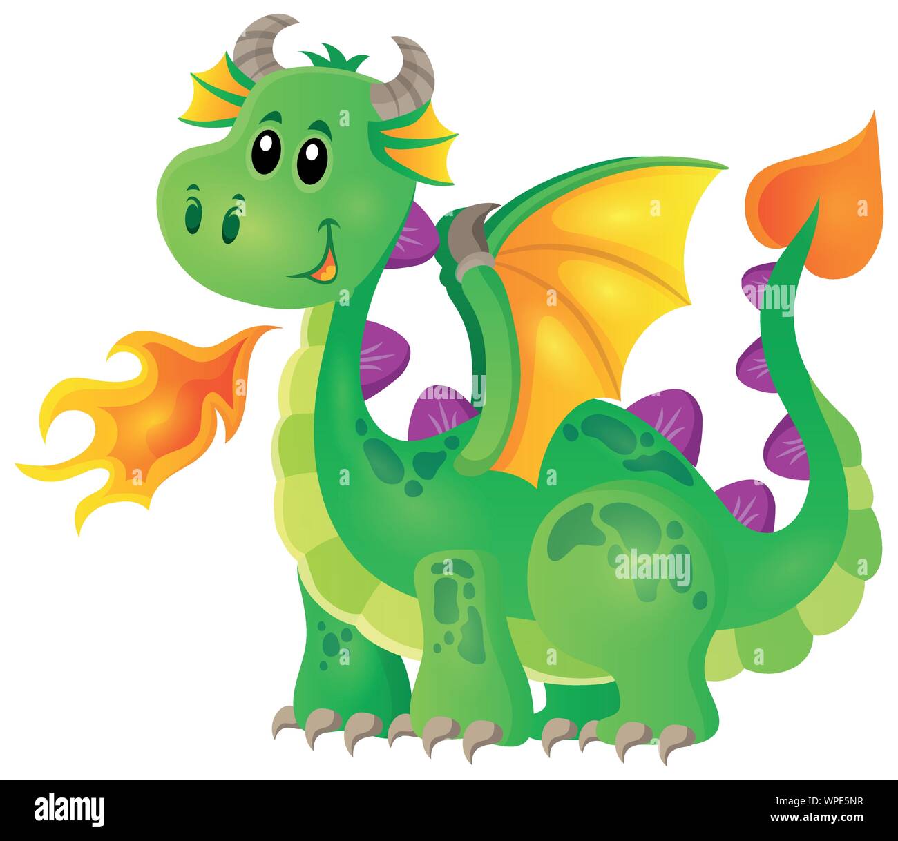 Image with happy dragon theme 1 Stock Vector Image & Art - Alamy