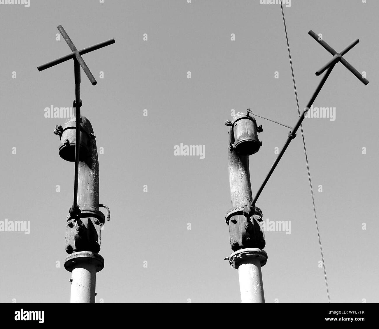 Hanging metal lamp post Black and White Stock Photos & Images Alamy
