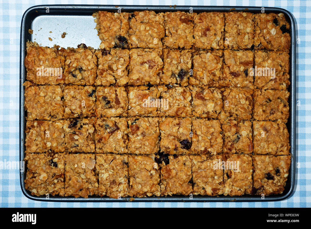 Homemade Cornish honey muesli slices Stock Photo Alamy