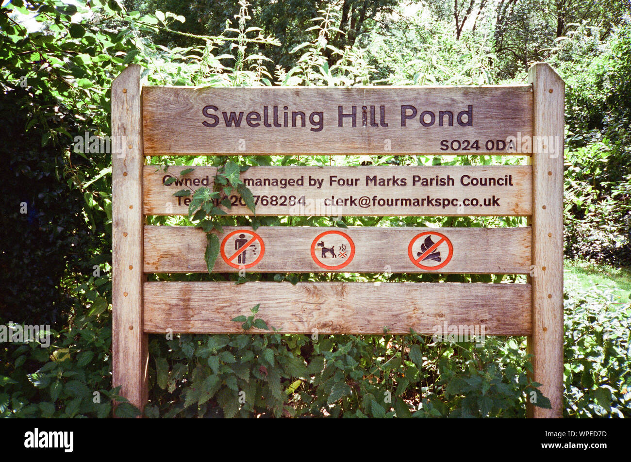 Swelling Hill pond, Four marks, Hampshire, England, United Kingdom