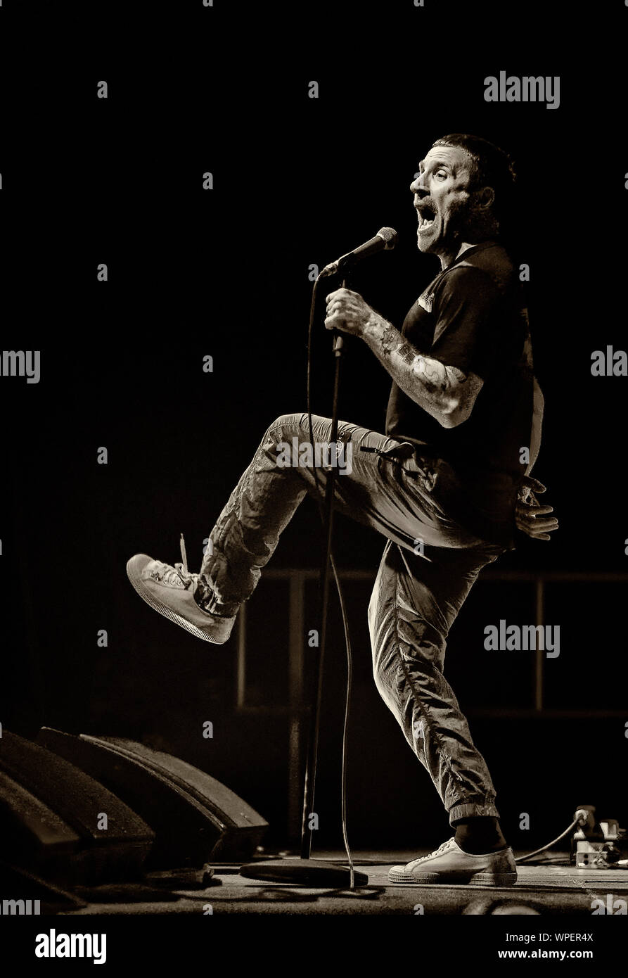 James Williamson of Sleaford Mods live on stage. Stock Photo