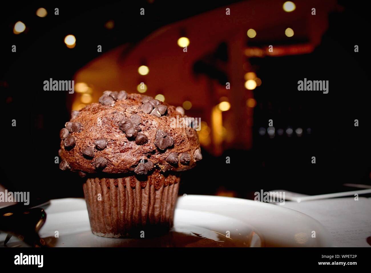 Close-up Of Chocolate Cup Cake Stock Photo