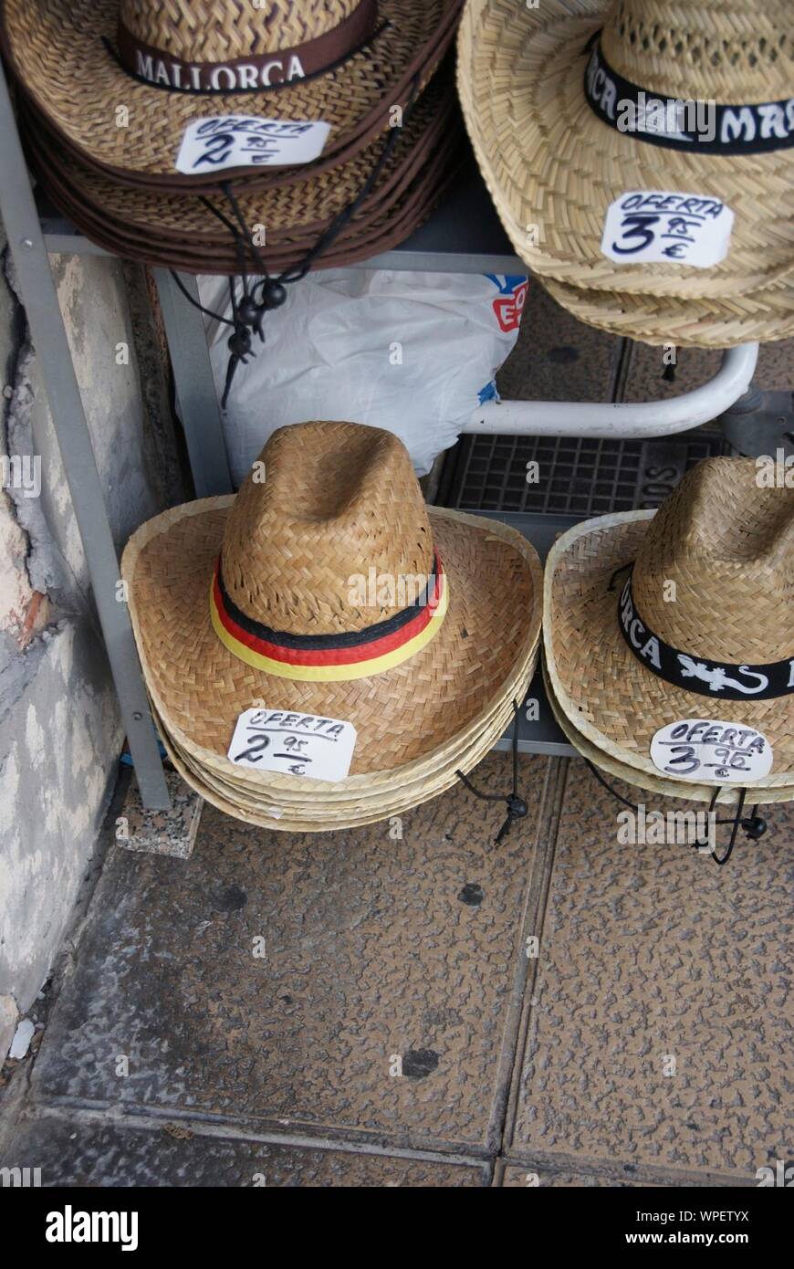 Hats displayed High Resolution Stock 