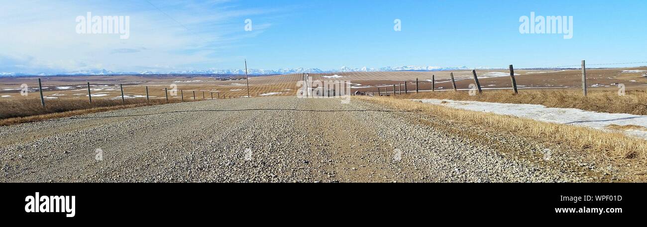 Dirt Road In Country Side Stock Photo