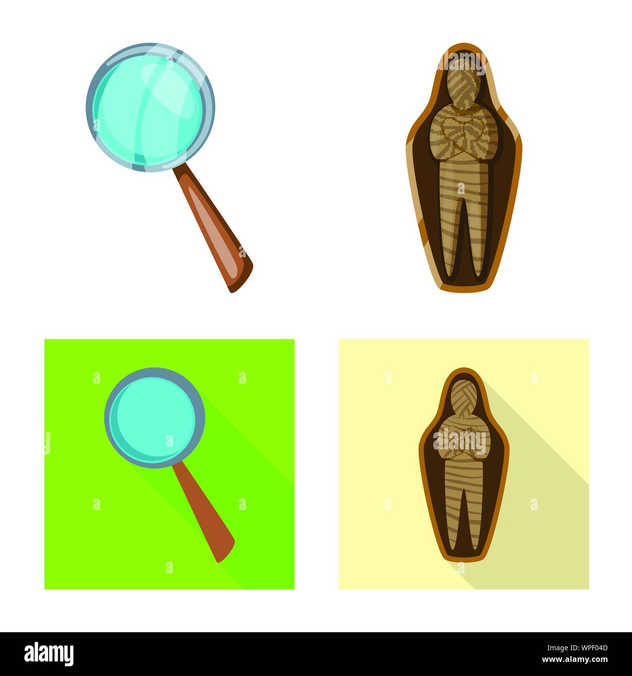 Vector design of story and items sign. Set of story and attributes ...