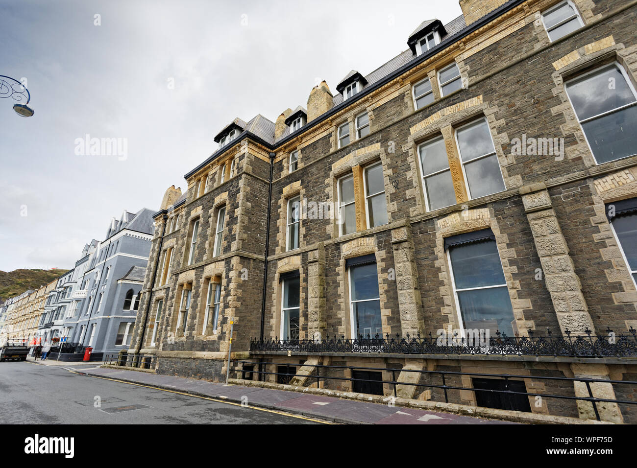 Pictured: Front view of the old Police Station in Aberystwyth, Wales, UK. Wednesday 28 August 2019 Re: Opened 1866, built by the Hafod Hotel Co as the Stock Photo