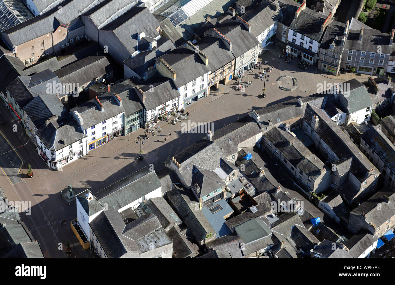 aerial view of Stricklandgate, Kendal, Cumbria, UK Stock Photo Alamy