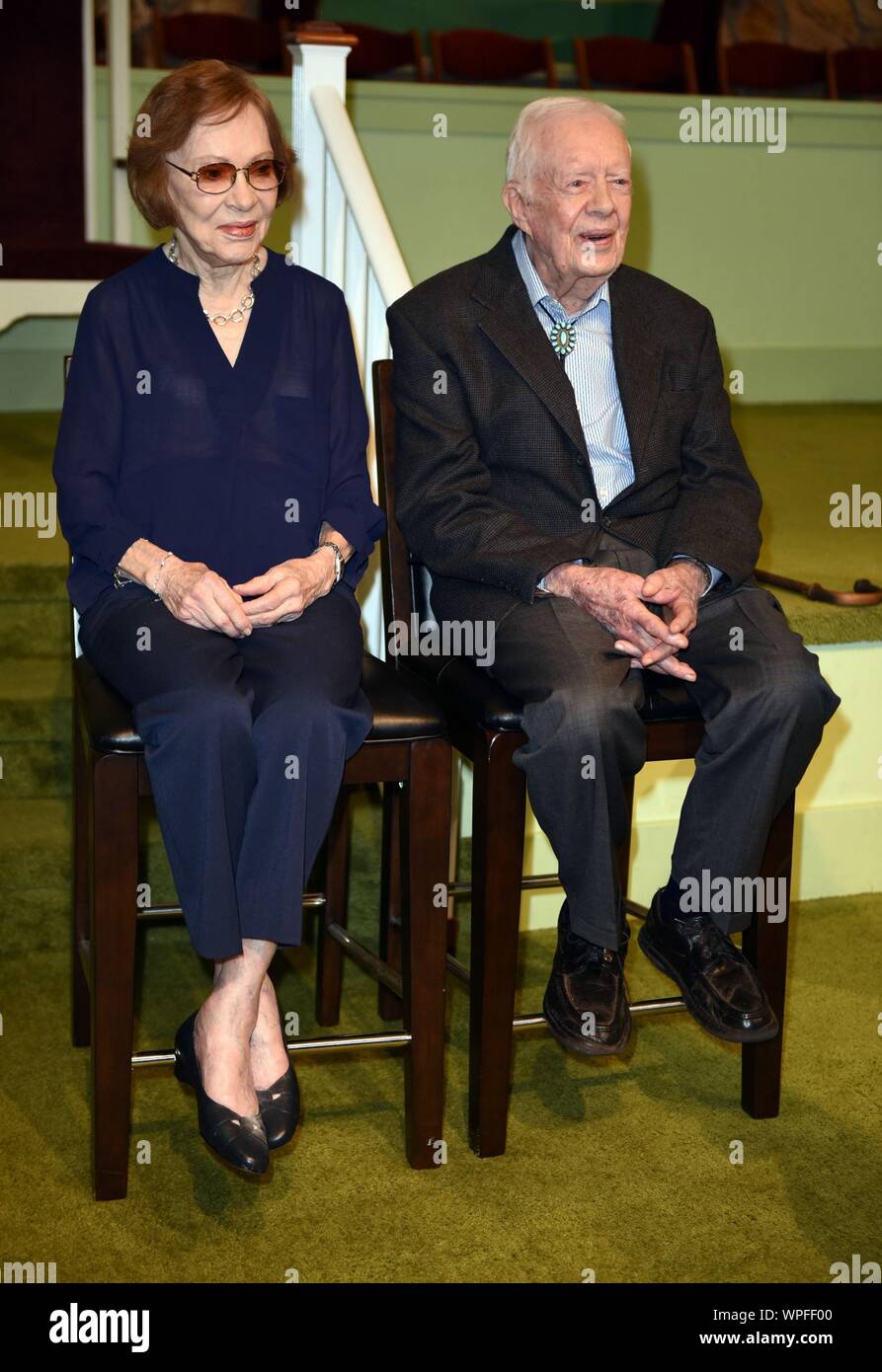 Plains, GA, USA. 8th Sep, 2019. Rosalynn Carter, Jimmy Carter in