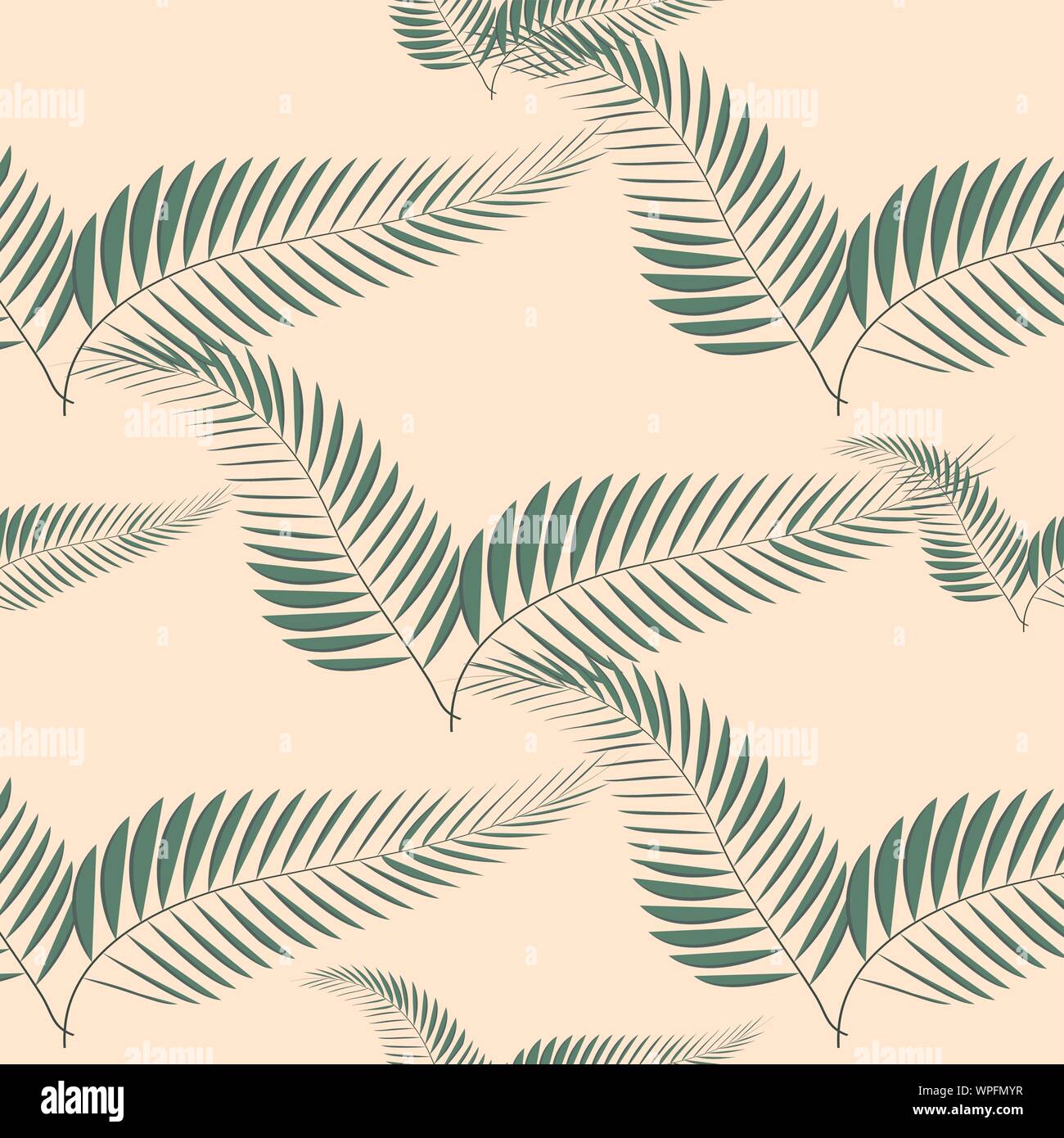 Tropical palm leaves, jungle leaves seamless floral pattern background ...