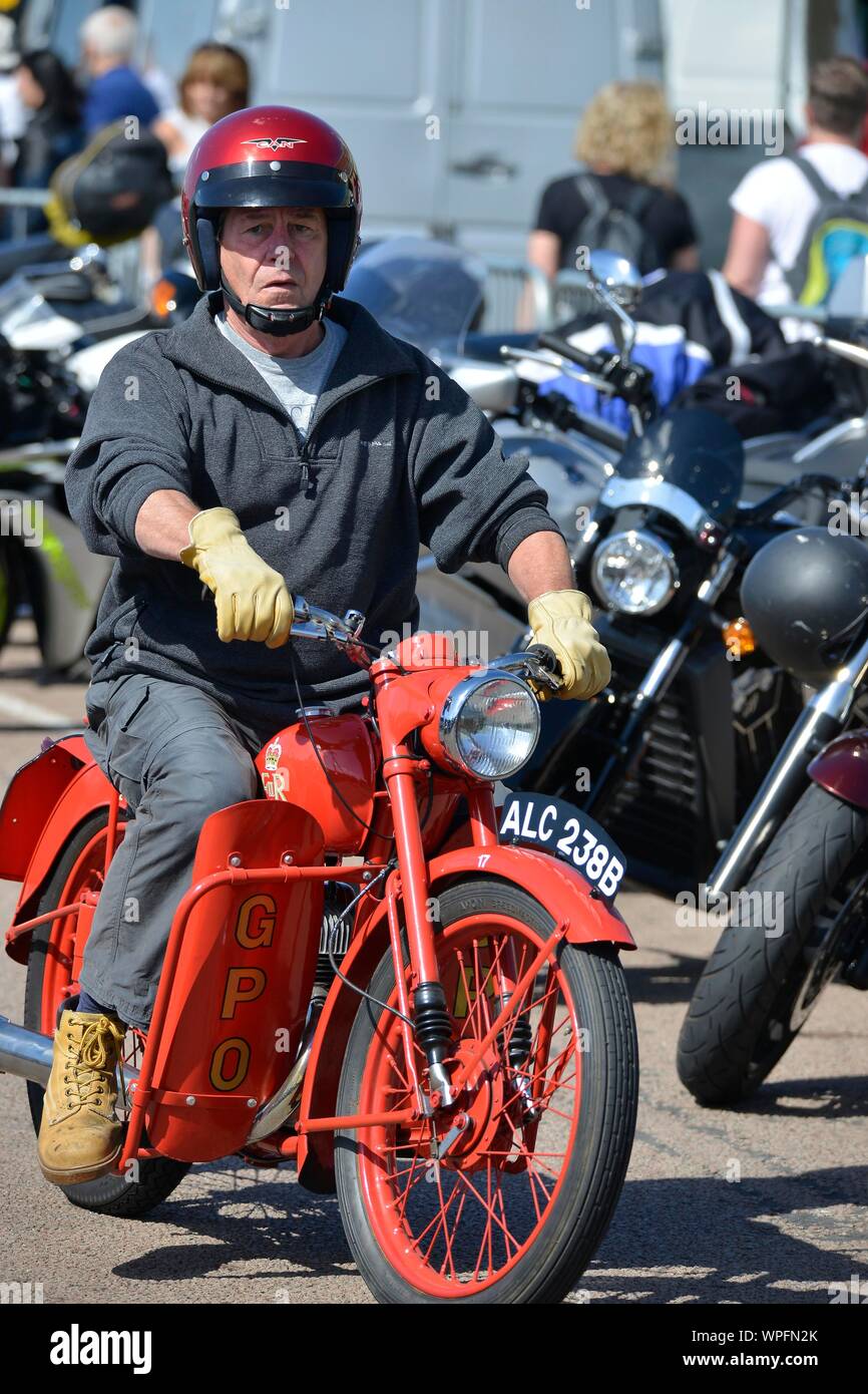 Ace Cafe Reunion 2019 Brighton Burn Up at Madeira Drive. Picture:Terry Applin Stock Photo