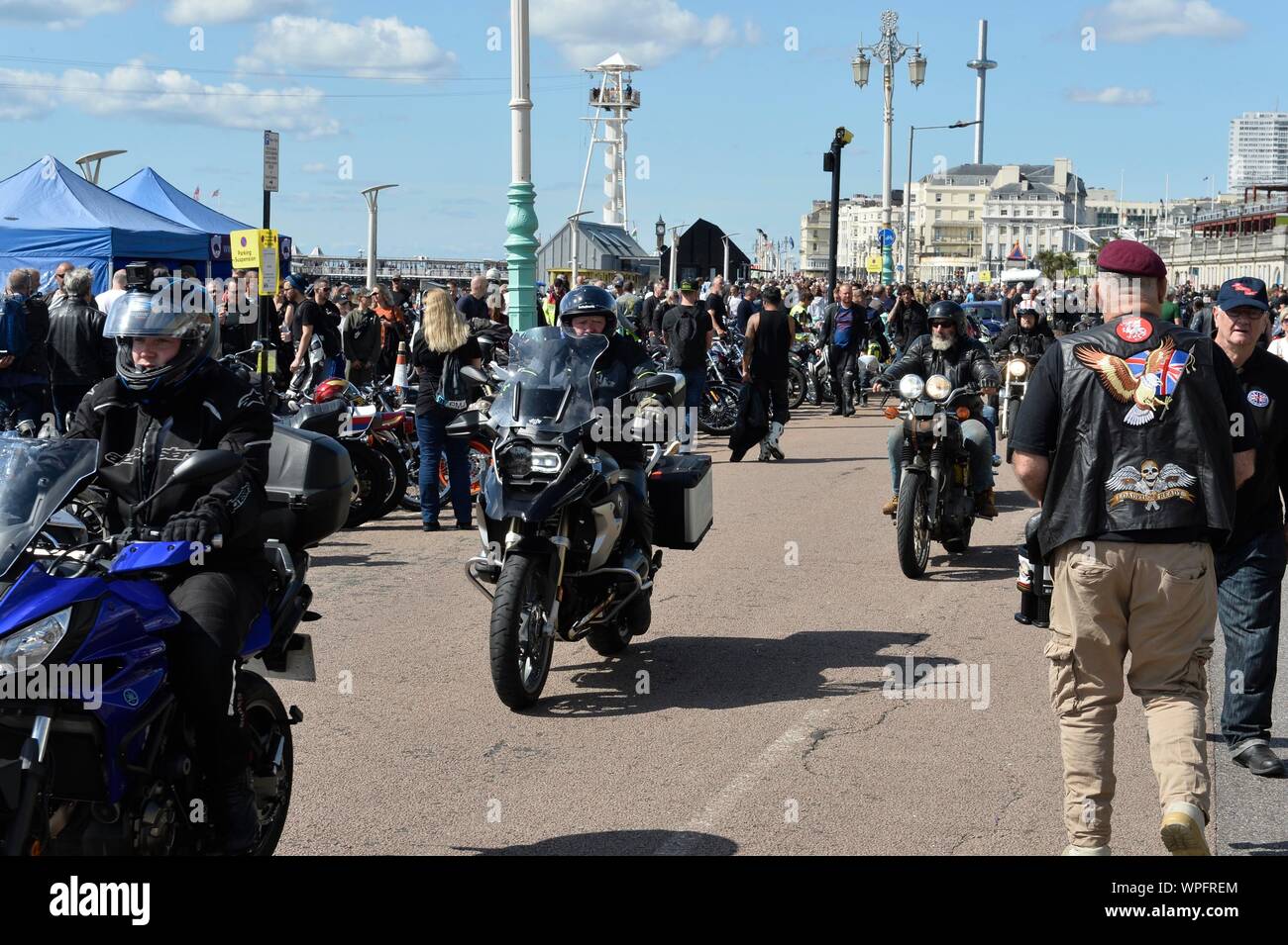 Ace Cafe Reunion 2019 Brighton Burn Up at Madeira Drive. Picture:Terry Applin Stock Photo