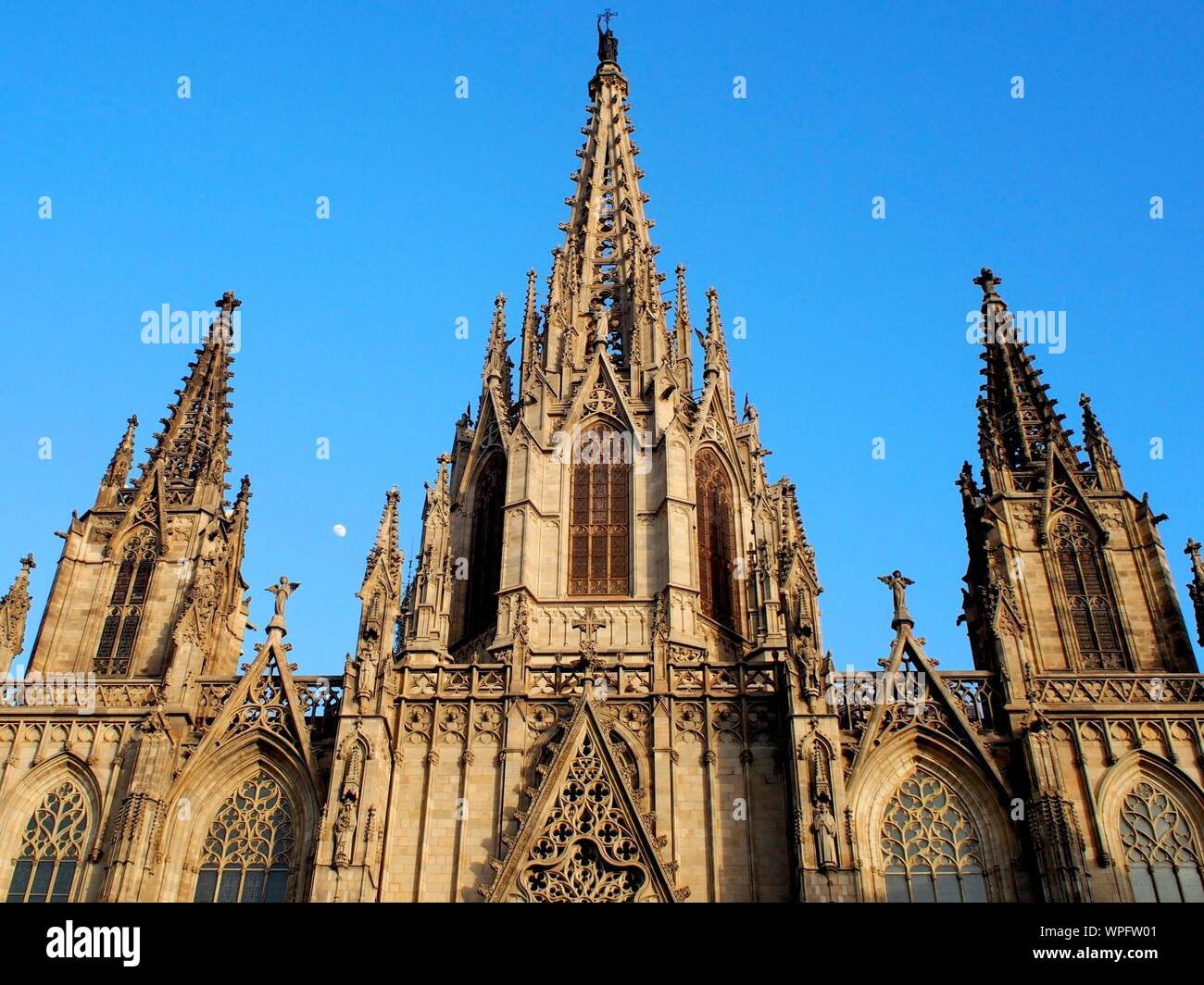 Low Angle View Of Historic Church Against Clear Sky Stock Photo