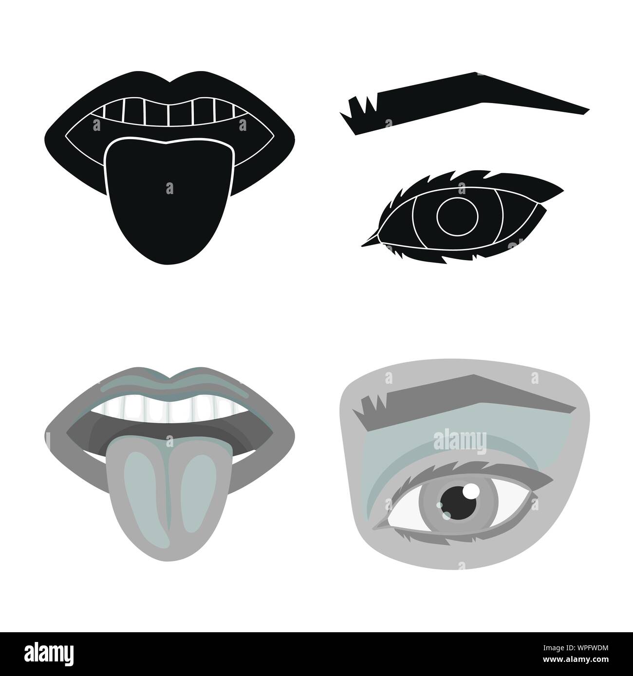 Vector design of body and part sign. Set of body and anatomy vector ...