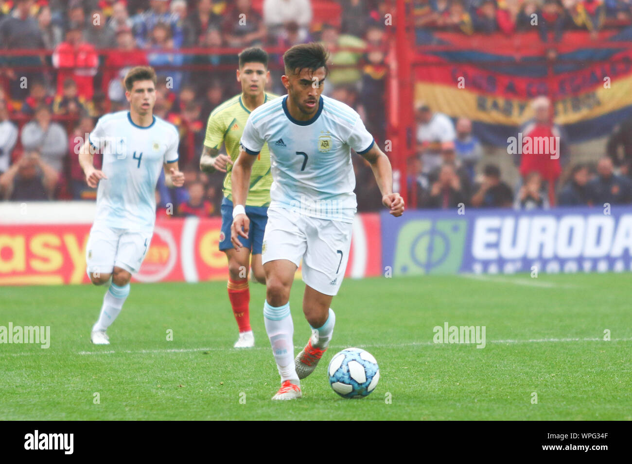 BUENOS AIRES, 08.09.2019: Nicolas Gonzalez during the match between Argentina and Colombia for friendly match on Diego Maradona Stadium in Buenos Aire Stock Photo