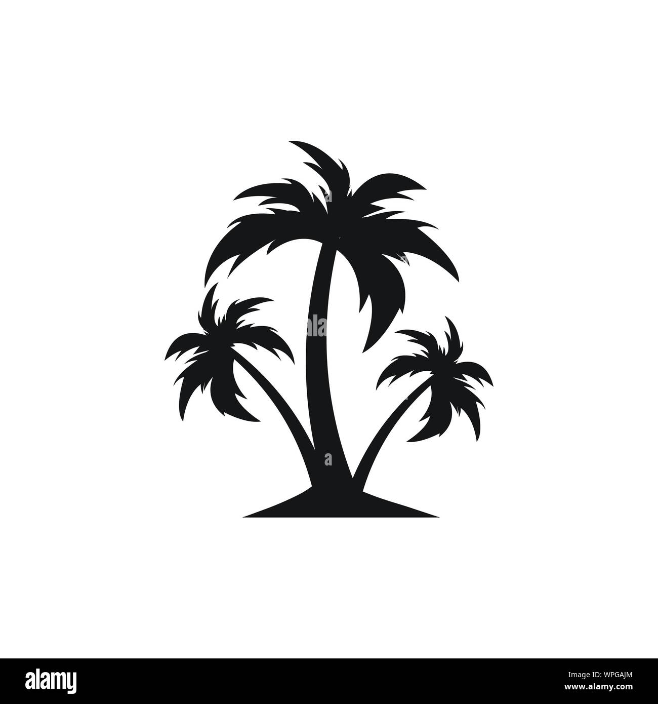 Palm tree graphic design template vector isolated Stock Vector Image ...