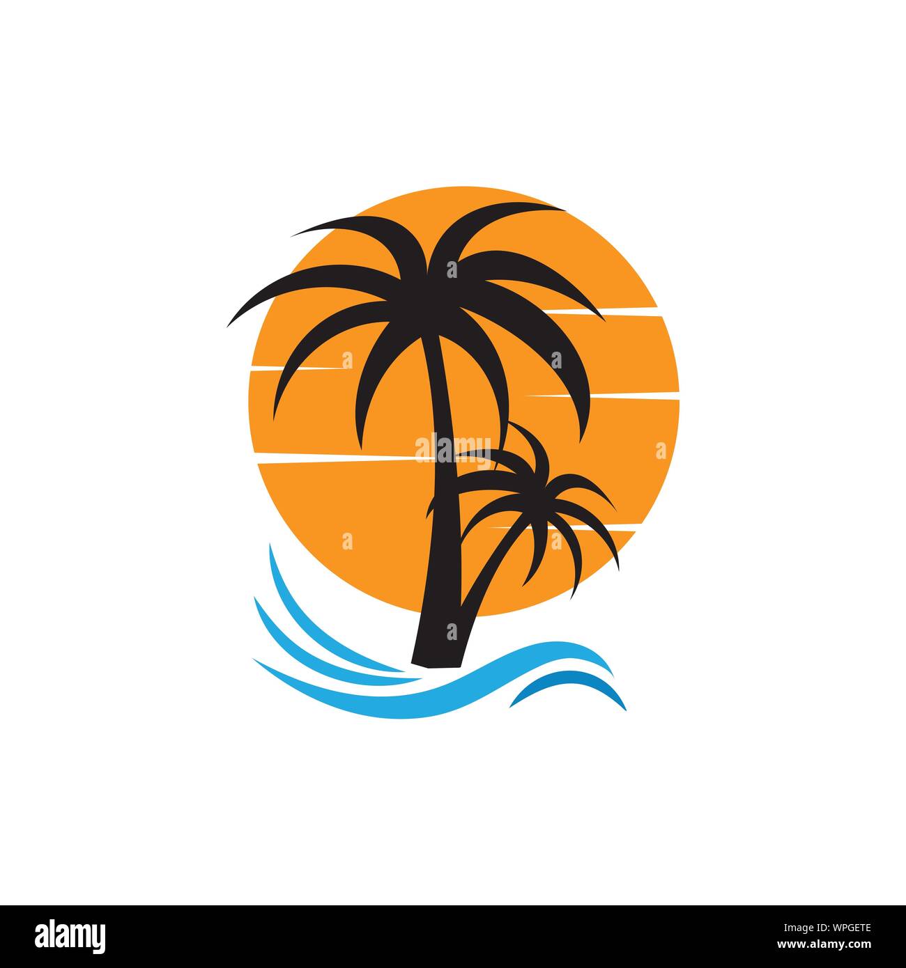Palm tree graphic design template vector isolated Stock Vector Image & Art Alamy