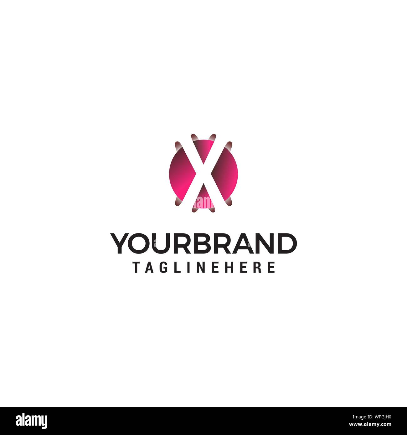 letter X in circle shape logo design concept template Stock Vector ...
