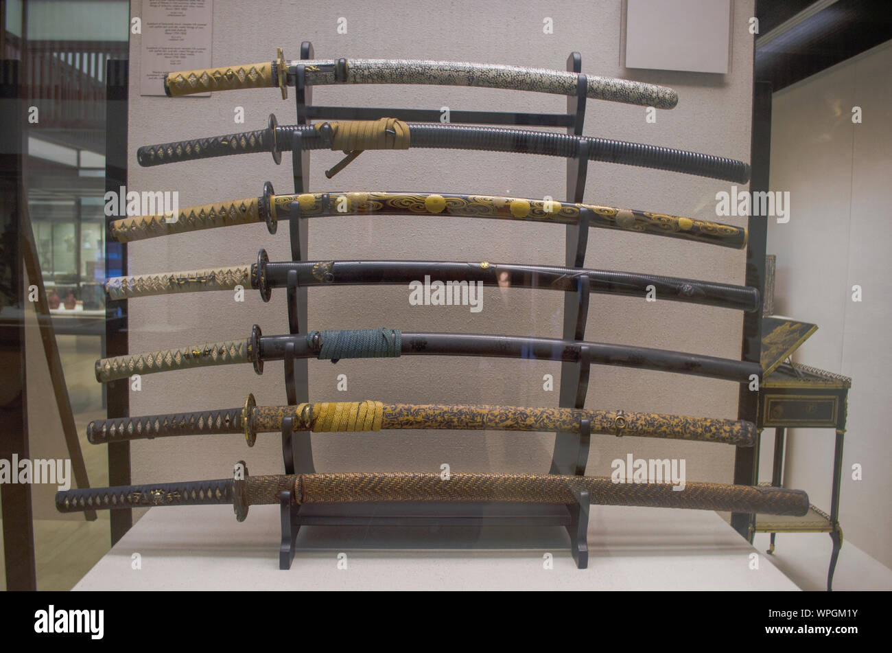 Samurai swords, Victoria & Albert Museum, London Stock Photo