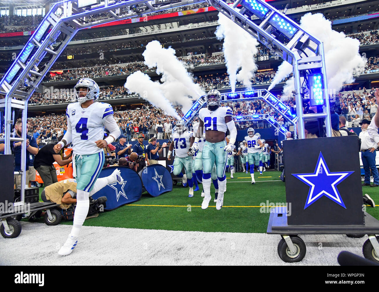 : Dallas Cowboys Dak Prescott & Zeke Elliott During a Game At  AT&T Stadium Framed 8x10 Photo Picture : Sports & Outdoors