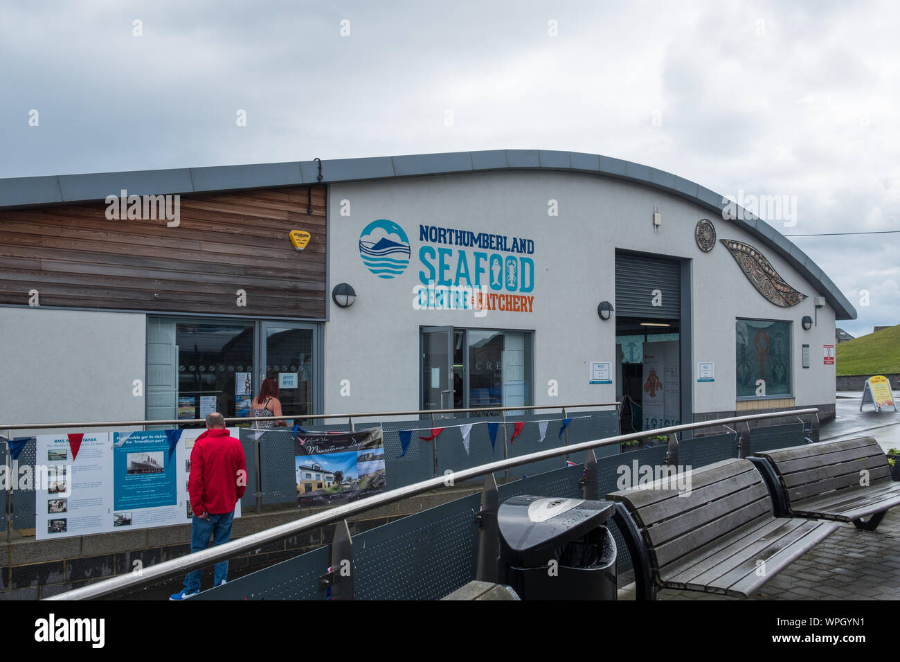 The Northumberland Seafood Centre and Hatchery in Amble, Morpeth,  Northumberland, UK Stock Photo - Alamy