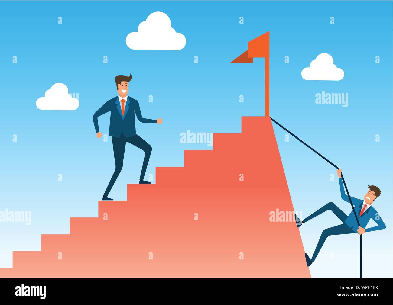 two way compare with shortcut way but difficult and easy way but long way  to go to success and goal ,cartoon version,vector illustration Stock Vector  Image & Art - Alamy