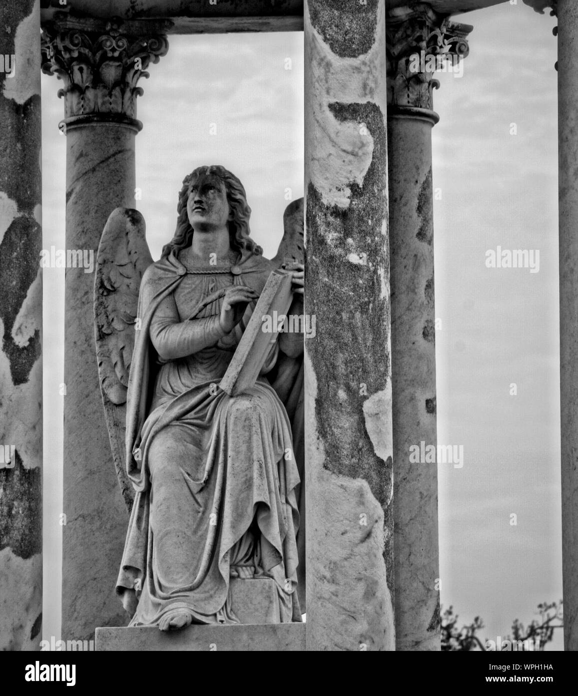 Angel Statue At Graveyard Stock Photo Alamy