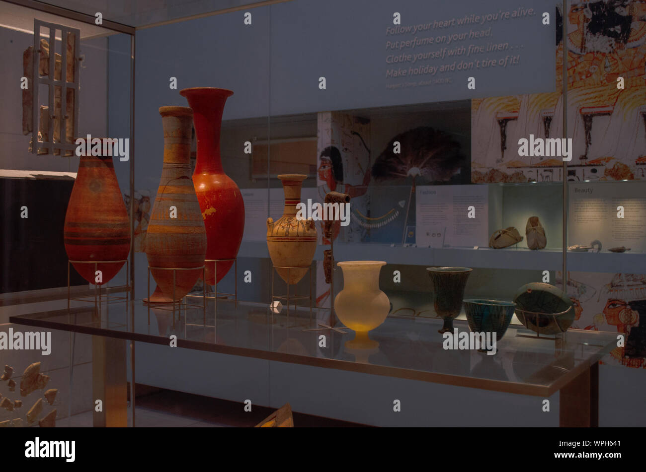 Egyptian ceramics British Museum Stock Photo Alamy