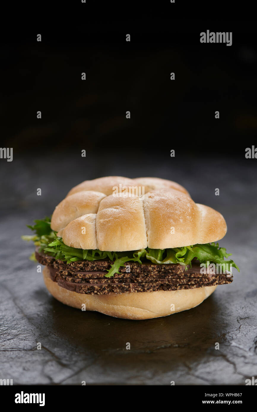 peppered salt beef sandwich Stock Photo Alamy