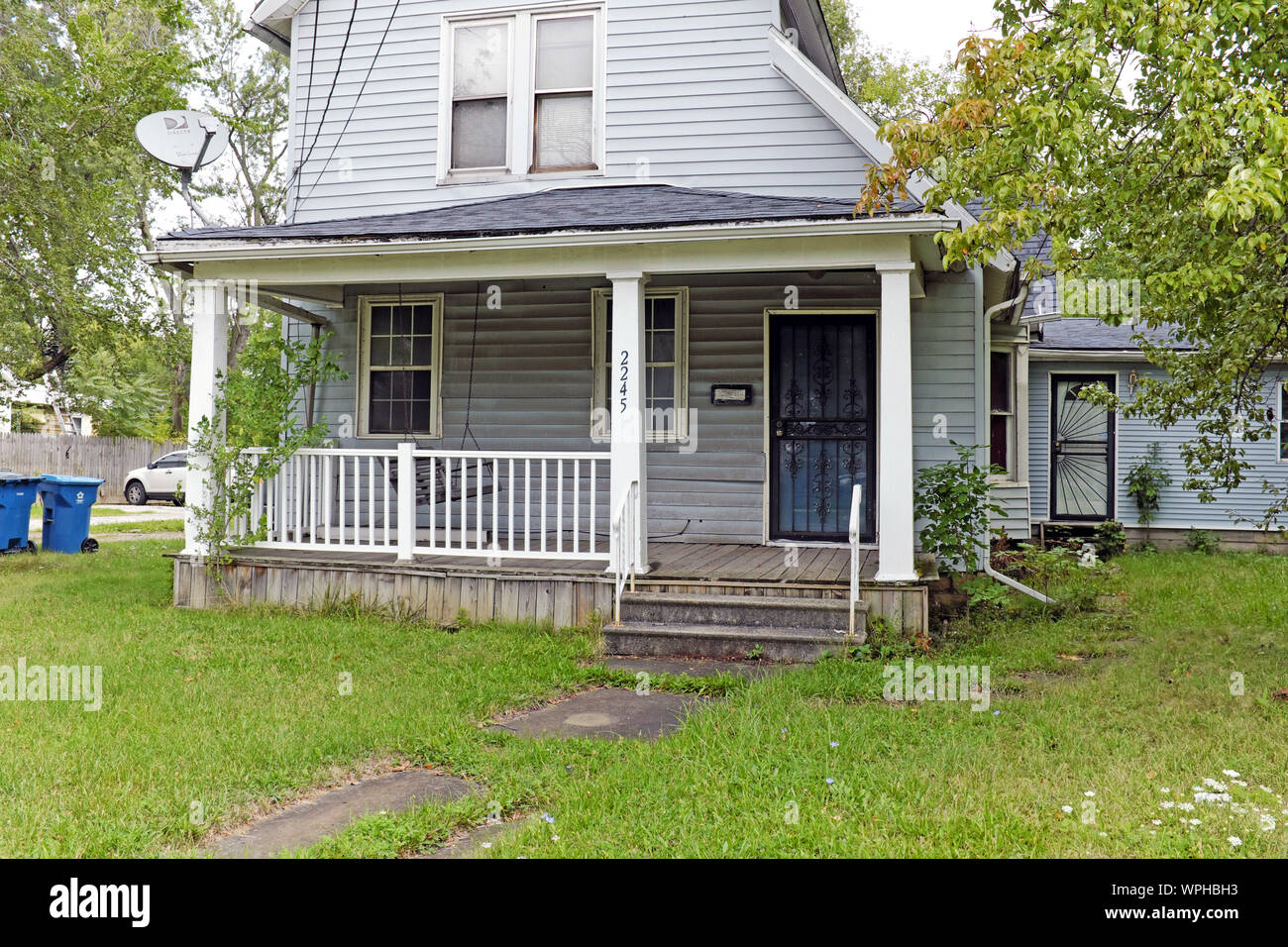 The first home of Toni Morrison, aka Chloe Wofford, in the working class town of Lorain, Ohio, USA. Stock Photo