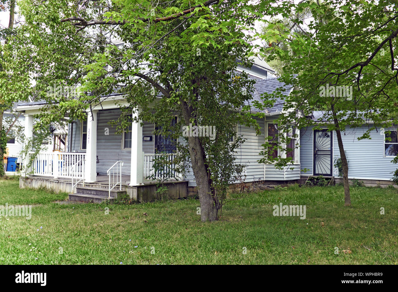 The first home of Toni Morrison, aka Chloe Wofford, in the working class town of Lorain, Ohio, USA. Stock Photo