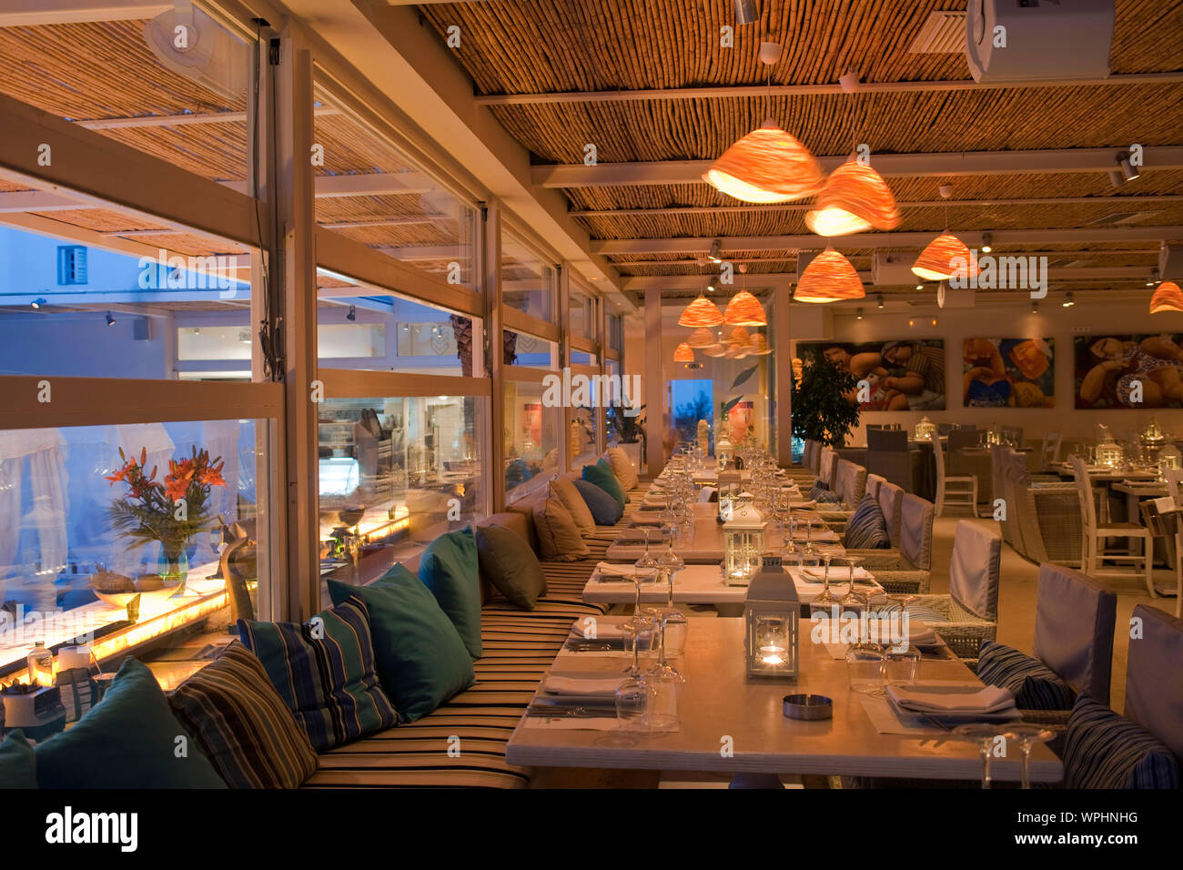 Griechenland Kykladen Mykonos Mykonos Stadt Chora Restaurant