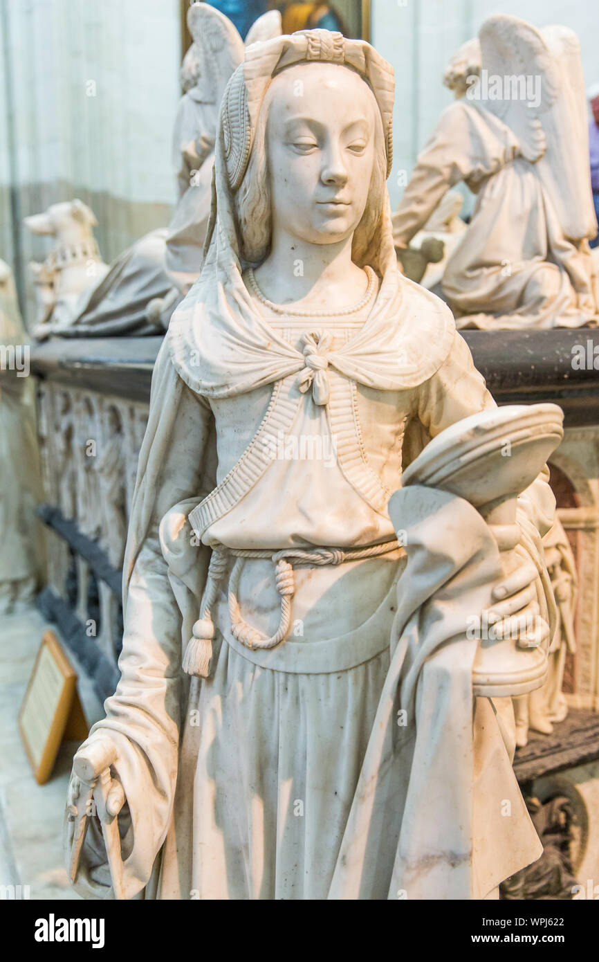 François II Tomb Two Faced Statue Representing Prudence Virtue in Nantes Cathedral SaintPierre