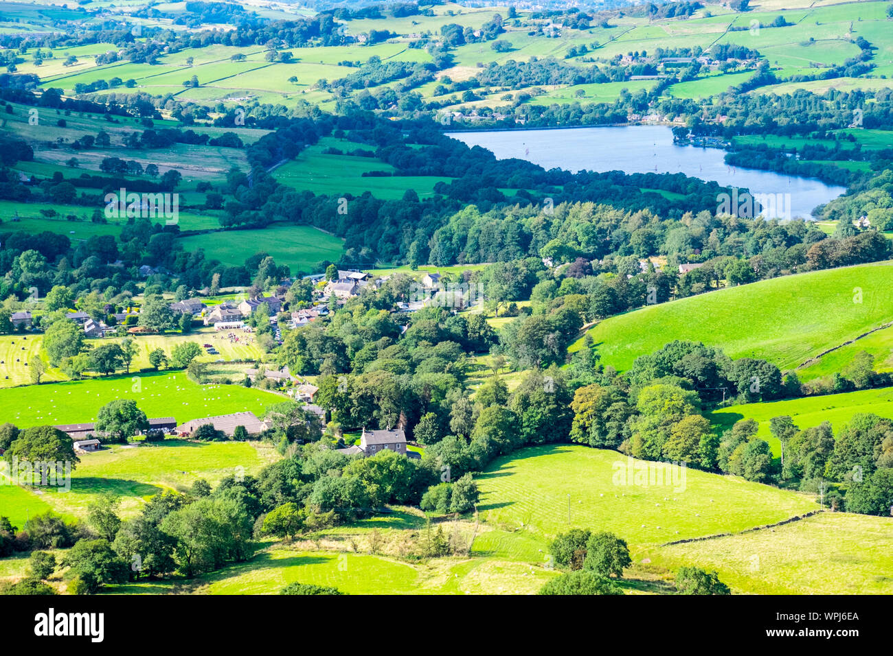 Combs reservoir near Chapel en le Frith in the Derbyshire Peak District