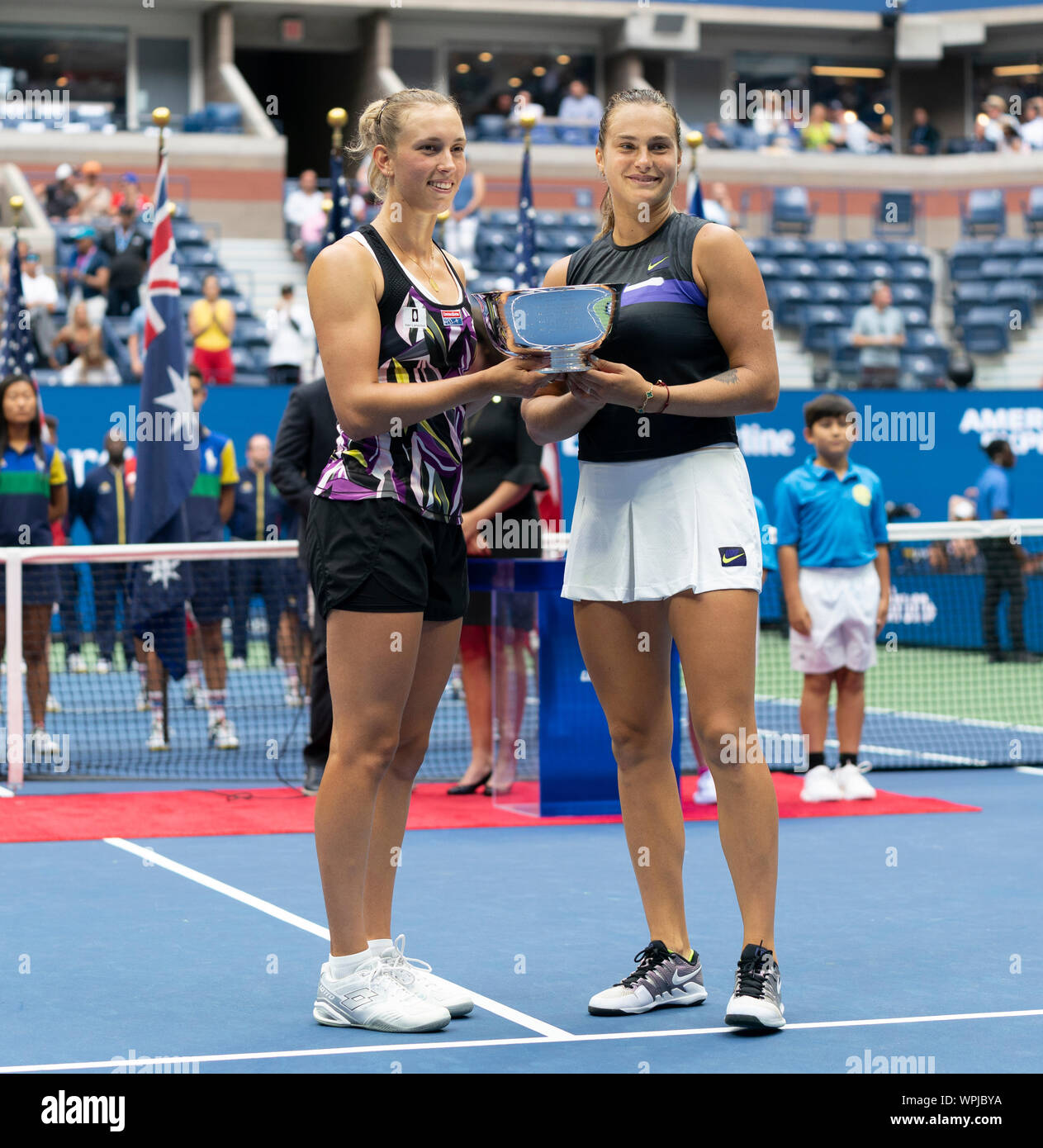 New York, NY - September 8, 2019: Champions Elise Mertens (Belgium