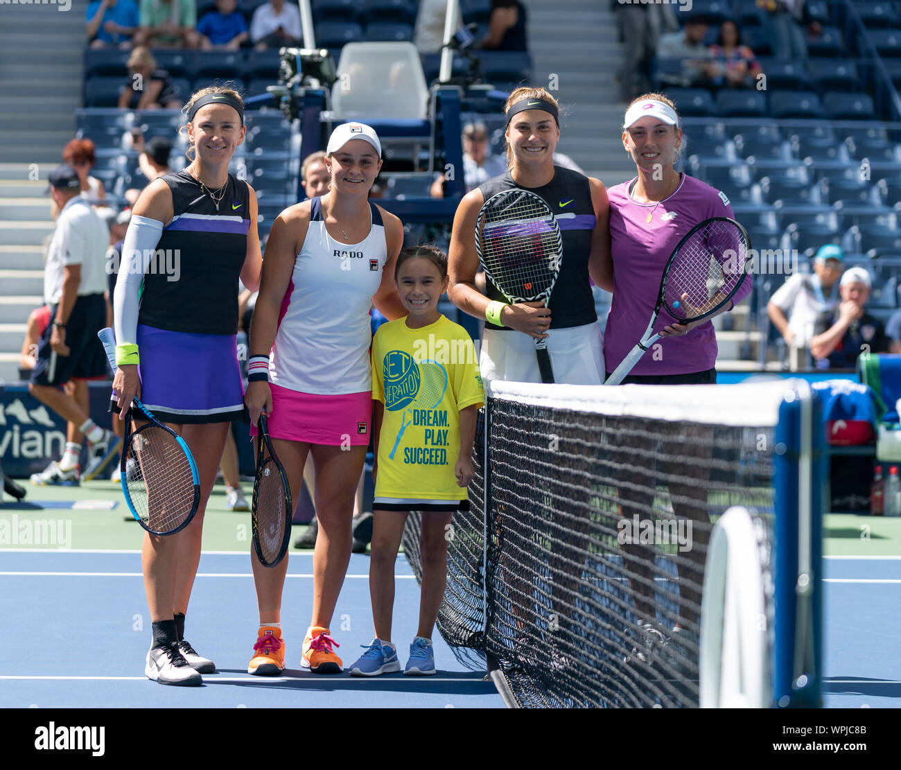 New York, NY - September 8, 2019: Elise Mertens (Belgium), Aryna