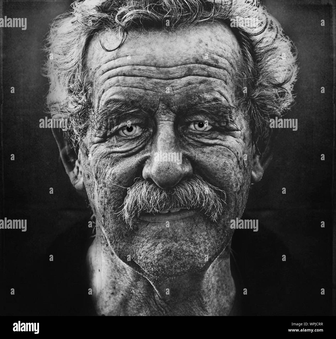 Wrinkled old man Black and White Stock Photos & Images - Alamy