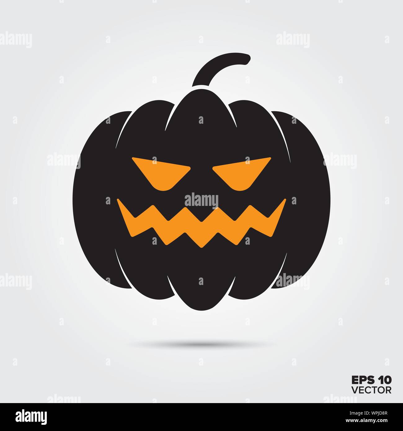 Halloween Jack O’Lantern carved pumpkin icon. Fall season and halloween