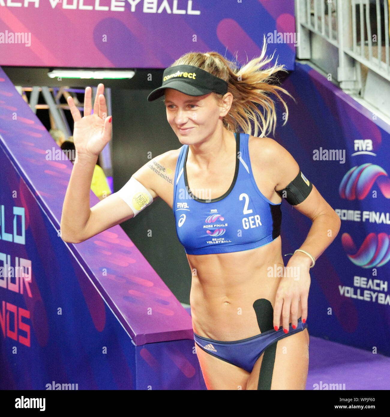 MARGARETA KOZUCH  during World Tour Finals 2019 - Finals Women , Roma, Italy, 08 Sep 2019, Volleyball Beach Volley Stock Photo