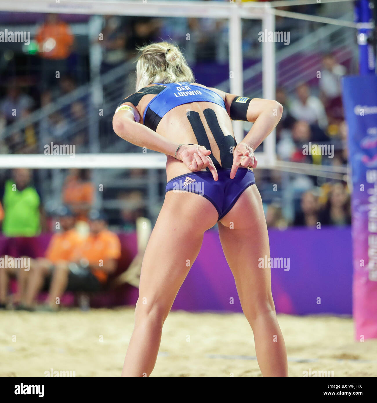 MARGARETA KOZUCH  during World Tour Finals 2019 - Finals Women , Roma, Italy, 08 Sep 2019, Volleyball Beach Volley Stock Photo