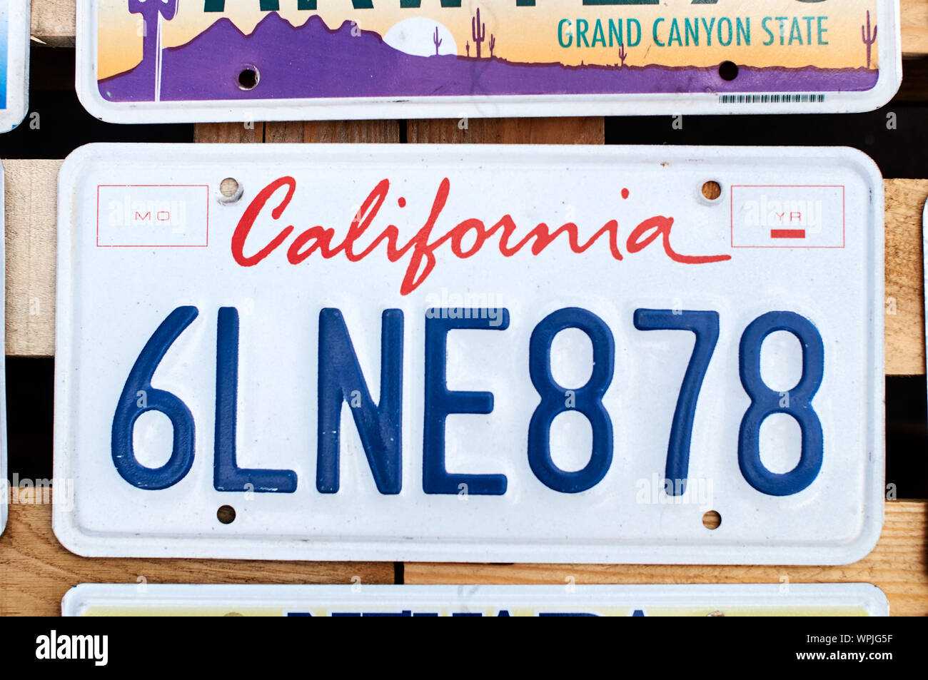 Original Nummernschild License Plate USA California Red Lipstick Plaque Targa