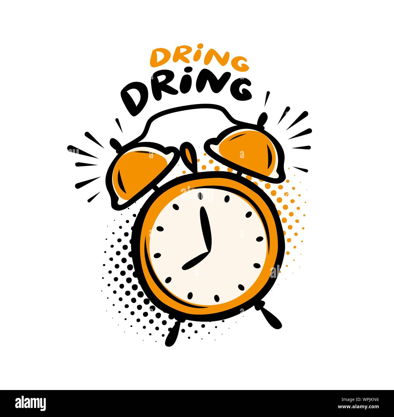 Alarm clock. Deadline, time symbol. Vector illustration Stock Vector