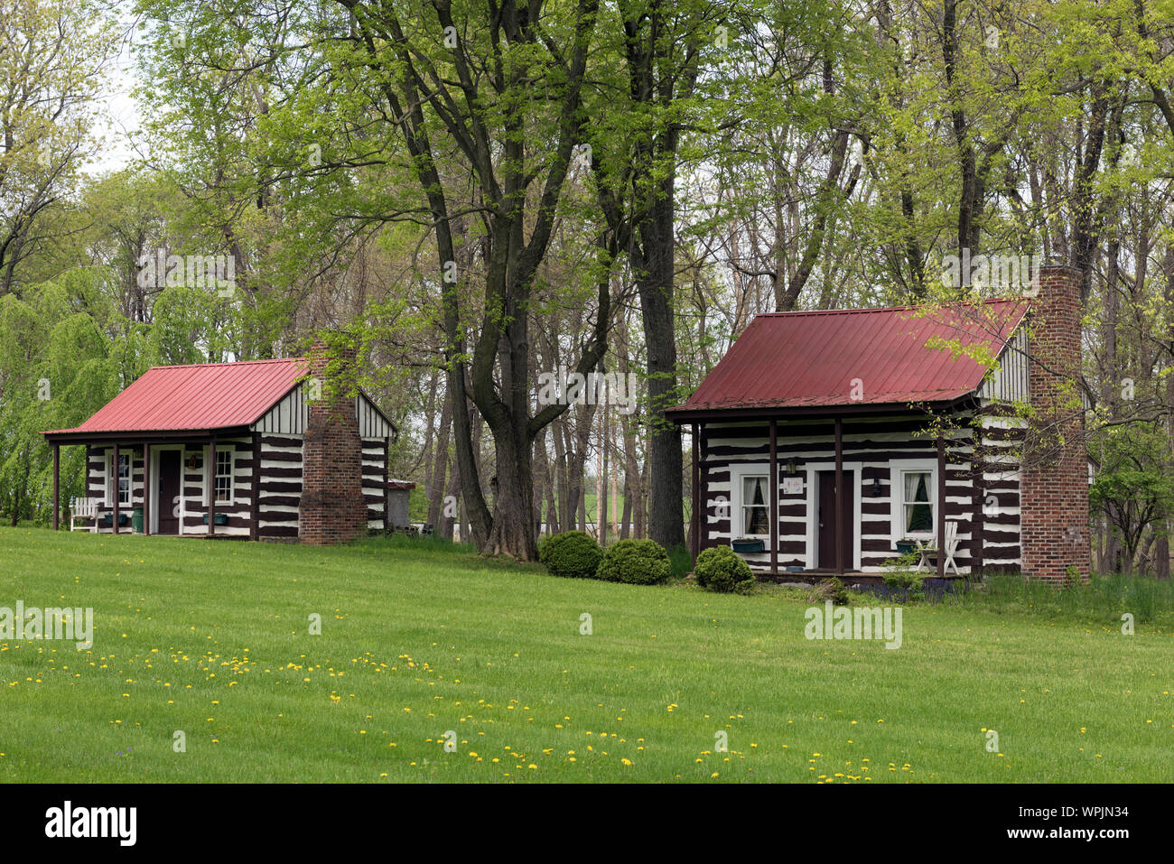 Log Cabins In The Summit Point Settlement Of Jefferson County In