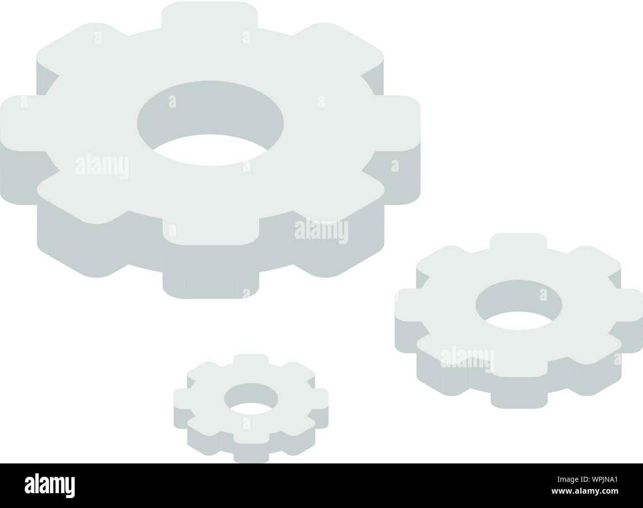 Wheel gear system icon, isometric style Stock Vector