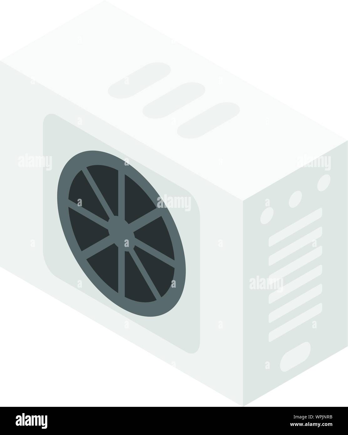 Outdoor ventilation conditioner icon, isometric style Stock Vector