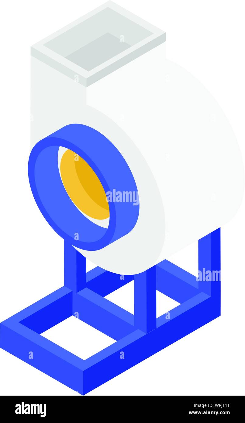 Warehouse ventilator icon, isometric style Stock Vector